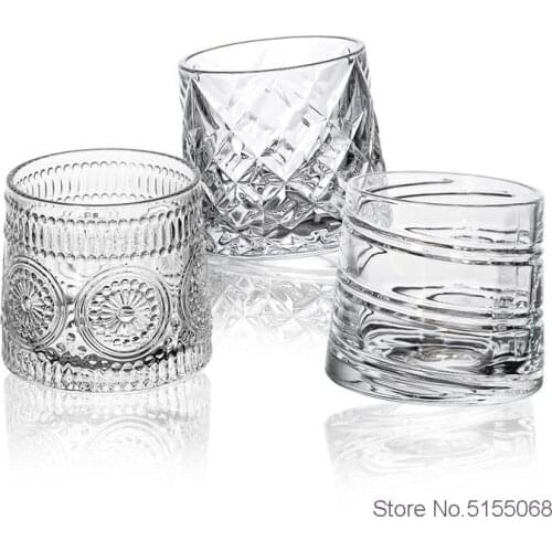 Spinning Top Pressure-relief Toy Whiskey Tumbler Wine Glass For Bar Whisky Rocks Sunflower Funny Beer-glass Cafe Iced Coffee Cup