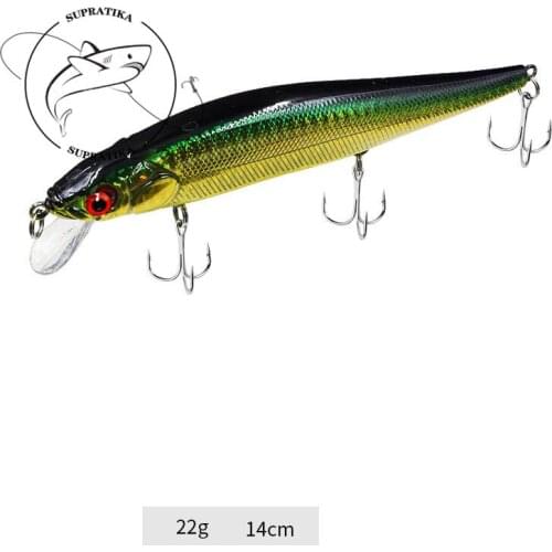 Artificial Minnow Wobbler14CM/22G Fishing Lure Hard Bait Diving Depth0-2M Freshwater Anti-Corrosion Bionic Plastic Fishing Bait