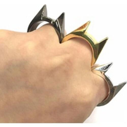 Cute Cat Ear Self-Defense Ring for Women Broken Window Defense Womans Outdoor Products Pervert Prevention Ring Dual-Use Jewelry