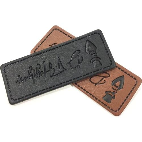 Leather Clothing Labels Design Garment Logo Tags For Jeans