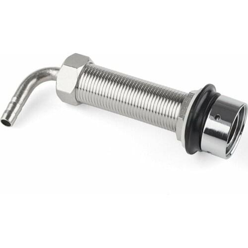 92.5mm Stainless Steel Elbow Shank Beer Tap Draft Beer Faucet Accessories with Diameter 8mm for Beer Keg