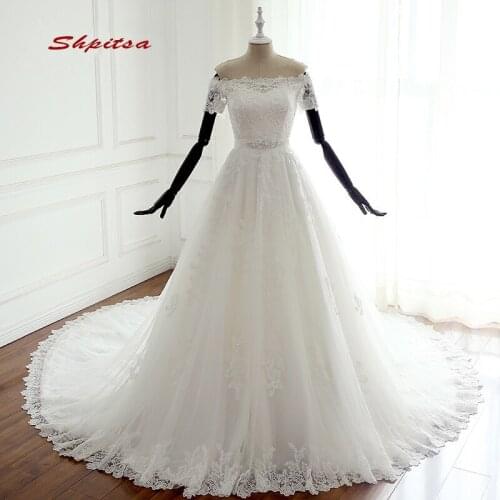 Lace Wedding Dresses Sequin Country Western Plus Size White Ivory A Line Off Shoulder Wedding Gowns Weding Bridal Bride Dresses