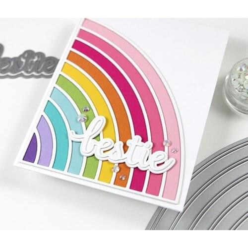 Rainbow Strips Background Metal Cutting Dies For Scrapbooking Craft Die Cut Card Photo Album Making Embossing Stencil
