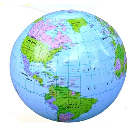 30cm inflatable world globe Earth Map Ball PVC Ocean globe model for Kids Geography Educational Toy office desk decor astronomy