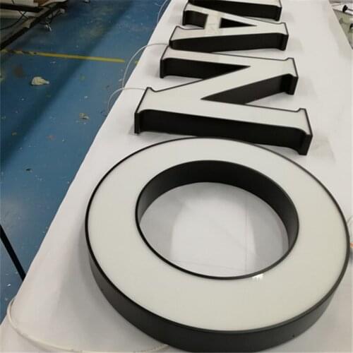 Outdoor Advertising 3D Channel Letter with Trim Cap Metal Signage for Reception Wall Decoration