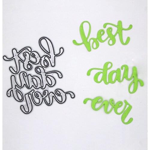 New Arrival Particular Letter Wish Cutting Dies Stencil DIY Scrapbooking Photo Album Embossing Decor Paper Card Craft 67x61mm