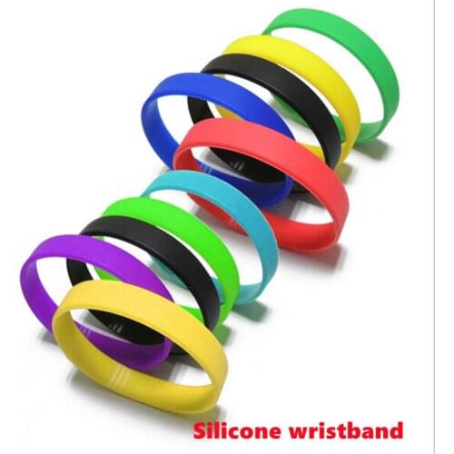 New Fashion Silicone Rubber Wristband Flexible Wrist Band Cuff Bracelet Sports Casual Band For Anniversary Dating Gift Party