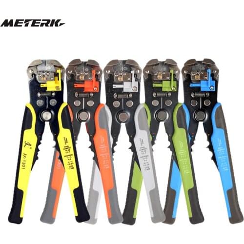 Meterk Cable Wire Stripper Automatic Crimping Tool Peeling Pliers Adjustable Terminal Cutter Wire multitool Crimper JX-1301