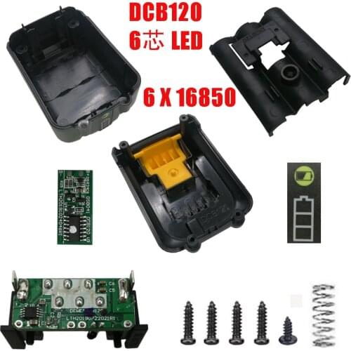 6X18650 DCB120 Battery Plastic Case PCB Charging Protection Circuit Board Box For DeWalt 10.8V 12V Li-ion Battery dcb125 dcb127