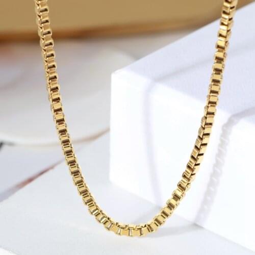 Simple cold air stitching chain bare chain necklace