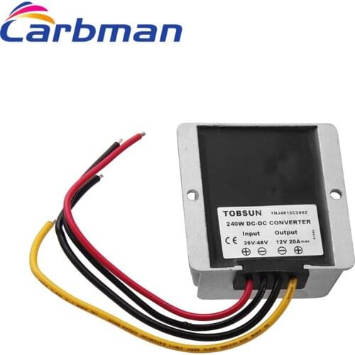 Carbman Voltage Regulator 36V 48V to 12V 10A 15A 20A DC Step Down Buck Converter
