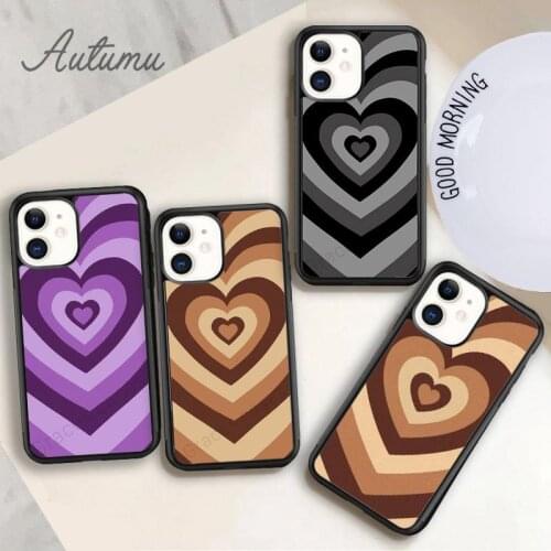 Hearts rubber Phone Case for iPhone 11 12 Pro Max mini X XR XS SE 2020 5 6S 7 8 Plus Samsung Galaxy S8 S9 S10 Cover shell
