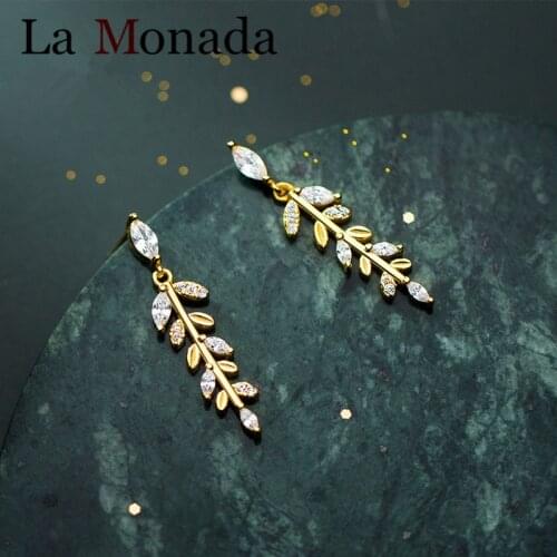 Unique Design Tree Leave Branch Dangle Earrings 925 Sterling Silver Fine Jewelry For Charm Women Gift