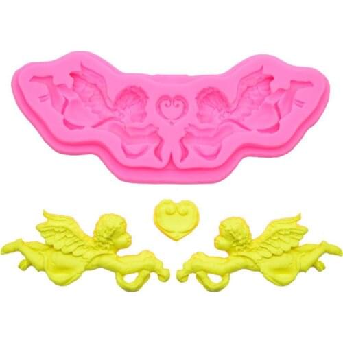 Heart Angel Wings Silicone Mold Chocolate Cake Fondant Mold Baking Cake Decoration Tool