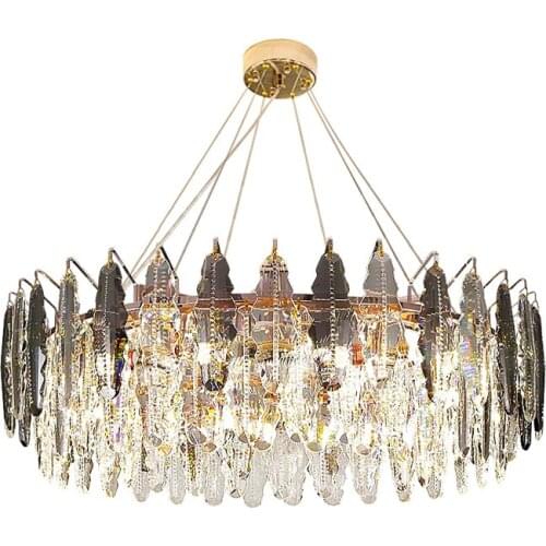 LED Postmodern Crystal Iron Round Designer Suspension Luminaire Lampen Pendant Lamp.Pendant light For Dinning Room