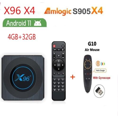 X96 X4 Amlogic S905X4 Smart TV Box Android 11 4G RAM 64G Dual Wifi BT4.1 4K Youtube Media Player Set top box TV Receivers