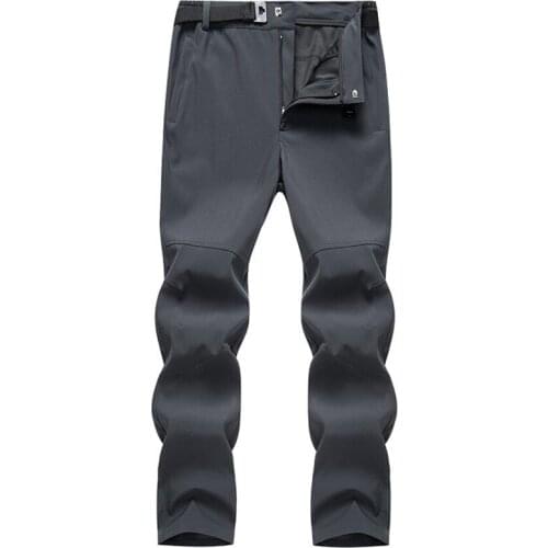 Outdoor Sport Trousers Men Casual Soft Shell Waterproof Breathable Pants Techwear Tactical Military Running Hiking Camping Pants