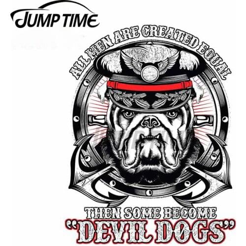 Jump Time 13 x 10cm Devil Dogs Car Stickers JDM Vinyl Air Conditioner RV VAN Fine Decal Car Accessories Graphics