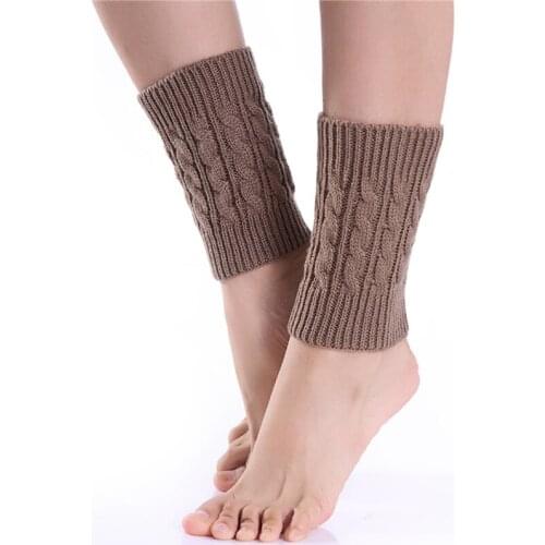 Womens Knitted Leg Warmer Winter Short Leg Warmers Boot Cuffs Fashion Thermal Ladies Legging Foot Warmer