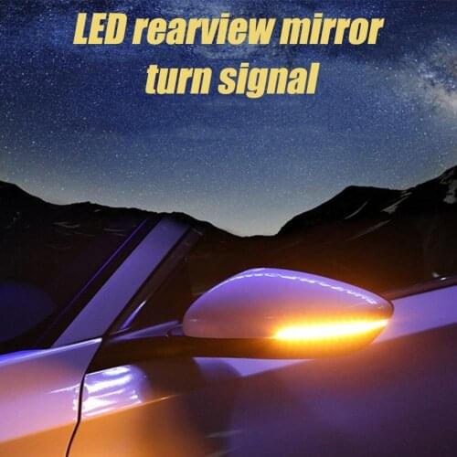 2PCS Side Mirror Turn Signal Lights Sequential Signal Stickers Rearview Mirror Indicator Blinker Light Side Wing Sequential Lamp