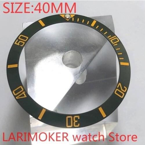 BLIGER 2021 brand new high-quality 40mm drak green rotating glass bezel, suitable for 43mm mens watch with automatic winding