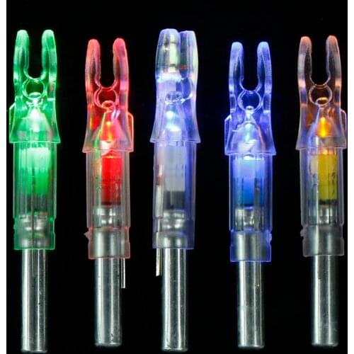 3pcs Luminous Arrow Nock Tail Hunting Shooting Fit 6.2mm Arrow Shaft Lighted Bow LED Glowing Arrow Nock Tail Automatically