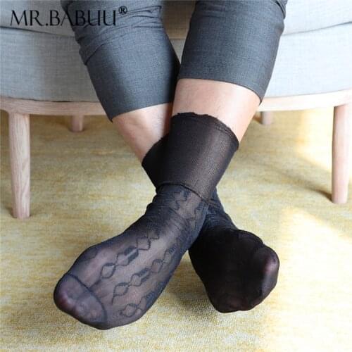 4Pair/lot Business nylon and terylene summer socks made for men