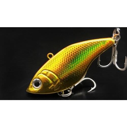 5CM Hard Fishing Lures 3D Fishing Eyes Fishing Bait Treble Hooks Crankbait Vibe Sinking Lure Fishing Tackle