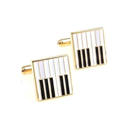 C-MAN Luxury shirt Silvery Golden piano cufflink for mens Brand cuff buttons cuff links High Quality abotoaduras Jewelry
