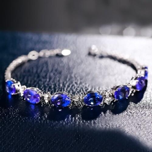 Kpop Blue Crystal Bracelet Hand Chain For Occasion Ladies Gifts For Women Cuffs And Bracelets Decorations For Girls Friendship