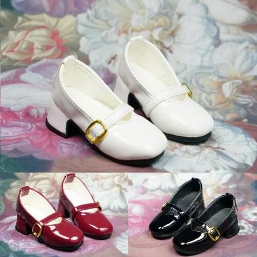 D01-P613 children handmade toy 1/3 uncle Doll clothes BJD/SD doll props Accessories Noble and simple buckle high heels 1pair