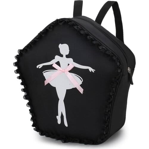Girls Lace Dance Bag Dancing Girl Image Star Shape Ballet Latin Training Students Backpack Kids Dancing Shoes & Costumes Bag