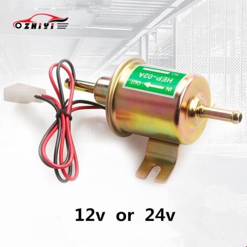 HEP-02A 12V 24V Electronic Fuel Pump Car Carburetor Motorcycle ATV Low Pressure Electric Petrol Pump Diesel Pump Gold Black