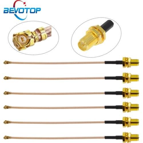 10PCS/LOT RG178 SMA IPEX Cable RP-SMA Female to uFL/u.FL/IPX/IPEX1 Female Connector RF Coax Pigtail Antenna Extension Cable