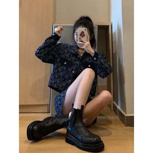 Suit Cowgirl Suit Female Retro Autumn Womens Clothing 2021 New Two-piece Female Womens Suit Coat Dress Woman