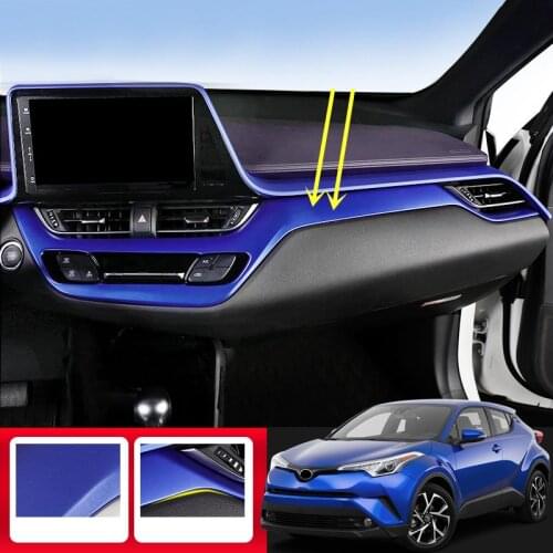 LHD! Car Styling 2PCS ABS Plastic Interior Dashboard Center Console Molding Cover Trim for Toyota C-HR CHR 2016-2020