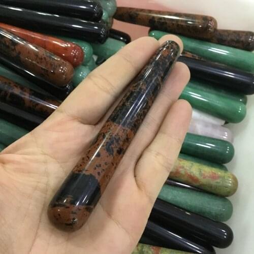 Massage Stick Natural Red Obsidian Crystal Stone For Body Health