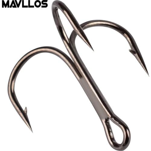Mavllos Fishing Hooks 20pcs/set #2-#14 High Carbon Steel Three Treble Hooks Importing Japan High Quality Fishing Tackle