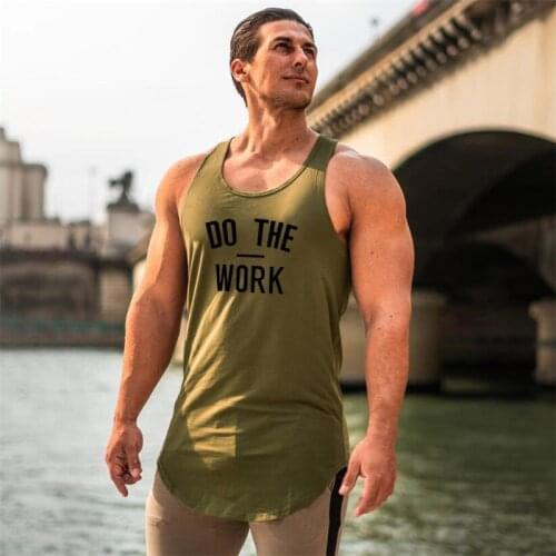 Brand Clothing Cotton Bodybuilding Sleeveless Shirts slim fit Tank Top Men Muscle Singlets Workout Gyms Vest Fitness Tanktop