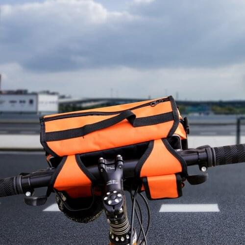 ODM Fashion Handlebar Bag Front Frame Pannier Bag Adjustable Shoulder Straps Multifunction Hiking Outdoor Bike Bag 26.5*10*18cm