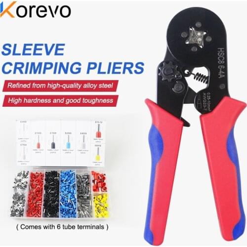 Tubular crimping pliers tools set With 1200 Wire Terminal Crimp Connector Tubular terminal crimping tool Pliers Hand Tools Set