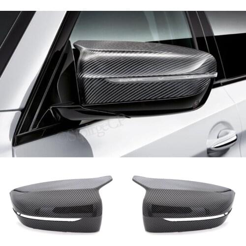LHD Carbon Fiber Exterior Side Rearview Mirror Cover Trim For BMW 5/6/7/8-Series G11 G12 G14 G15 G16 G30 G31 2017 2018 2019 2020