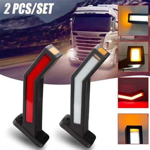 New 2Pcs/set 12-24V Trailer LED Truck Light Outline Marker Truck Light Side Marker Lighting Van LED Light