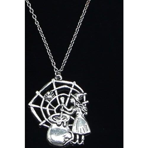 New Fashion Necklace 38x30mm witch refining drugs spider Pendants Short Long Women Men Colar Gift Jewelry Choker