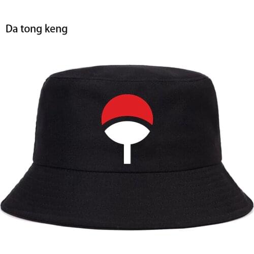 Naruto Anime White Bucket Hats Foldable Fisherman Hat Woman Soft Beach Sun Fisherman Cap Man Fashion Soild Panama Bucket Hat