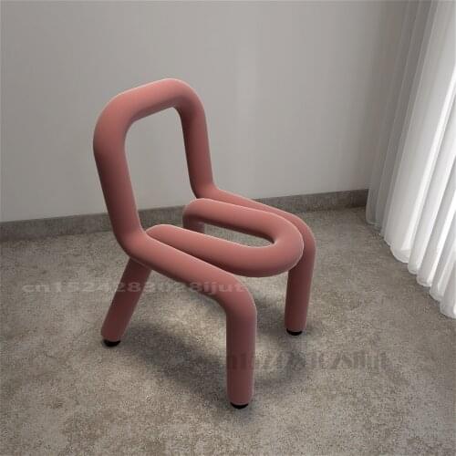 Simple Modern Living Room Kitchen Stool Nordic Restaurant Dining Chair Creative Bedroom Designer Single Casual Backrest Chairs