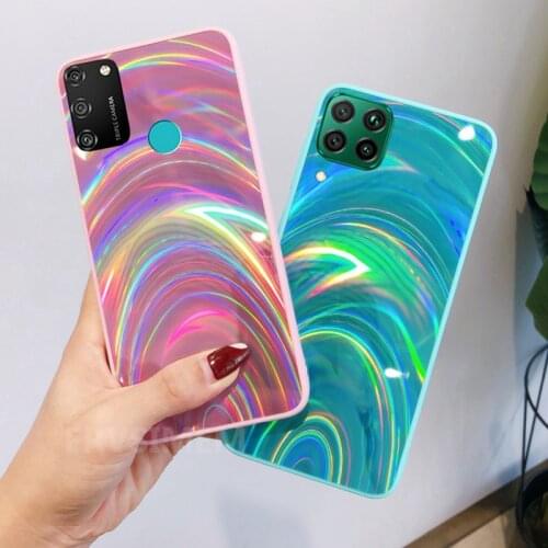 Rainbow Soft Laser Case Cover for Redmi 9 9A 9AT 9C NFC 9 Note 9s 9 Pro Max Redmi Note 8 Pro Note 8