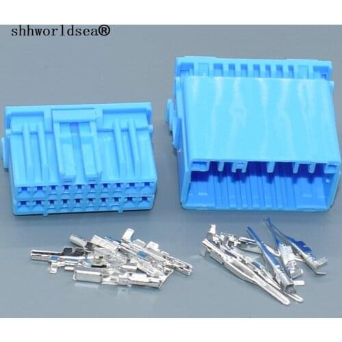 Shhworldsea 20 Pin Automotive CD Player Power Speaker Socket Audio Auto Connector Female Male For Honda Fit For Buick