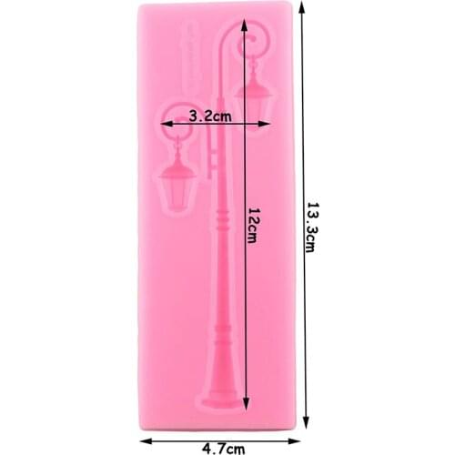 Street Lamp Silicone Molds Chocolate Fondant Cake Decorating Tools DIY Sugarcraft Cupcake Topper Mould Candy Polymer Clay Moulds