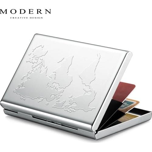 Modern - Brand Stainless Steel Card Holder Wallet Coin Purse Credit Card Organizer RFID Blocking